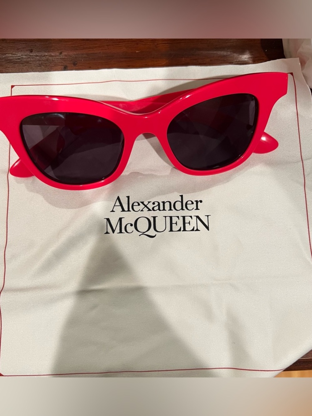 Alexander McQueen Pink Cat-Eye Sunglasses